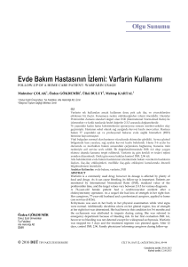 Evde Bakımda Varfarin Kullanımı: Olgu Sunumu