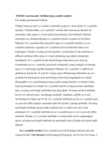 O'zbek va turk taom nomlarining tilshunosligi