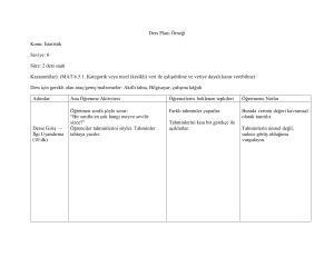 &Ouml;dev 1 - Ders Planı 1