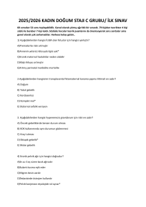 2025/2026 Kadın Doğum Stajı Sınav Soruları