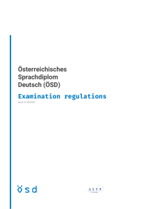 &Ouml;SD Examination Regulations 2023: German Language Diploma Rules