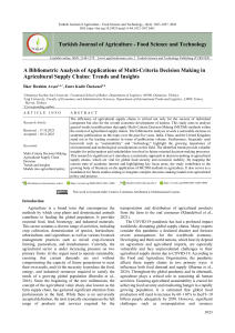 Bibliometric Analysis of MCDM in Agricultural Supply Chains