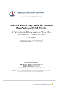 Zerd&uuml;ştl&uuml;k Rit&uuml;elleri: Ahura Mazda'ya Ulaşma Yolu
