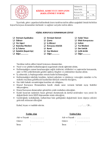 Kişisel Koruyucu Donanım (KKD) Zimmet Formu
