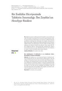 Analysis of Ibn Zaydun's Hezeliyya Treatise: A Study in Andalusian Satire