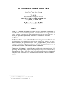 An Introduction to the Kalman Filter: A Practical Guide