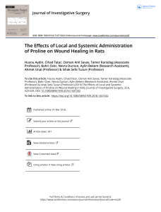 Proline Effects on Wound Healing in Rats: Local vs Systemic