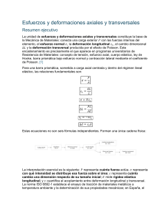 Esfuerzos y deformaciones axiales y transversales - Mec&aacute;nica de Materiales