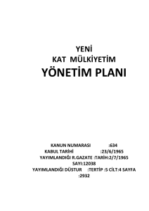 40390-6 Y&Ouml;NETİM PLANI